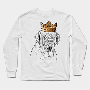 Mastiff Dog King Queen Wearing Crown Long Sleeve T-Shirt